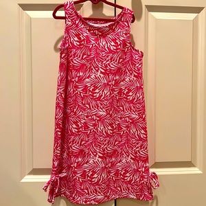 Papagallo Pink & White Palm Dress- M